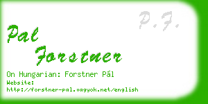 pal forstner business card